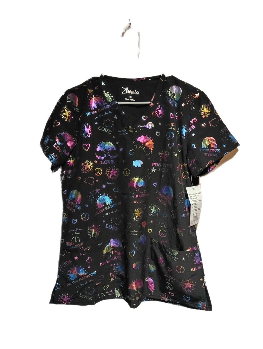 Zinnia Women's Scrub Shirt Size Medium